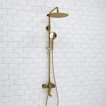 Душевая система WasserKRAFT A171.263.207.PG Золото глянцевое — фото 9, Душевые стойки