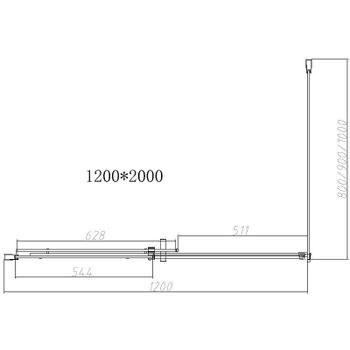 Душевой уголок Vincea Dice 120x100 VSR-4D1012CLGM профиль Вороненая сталь стекло прозрачное — фото 5, Прямоугольные душевые уголки