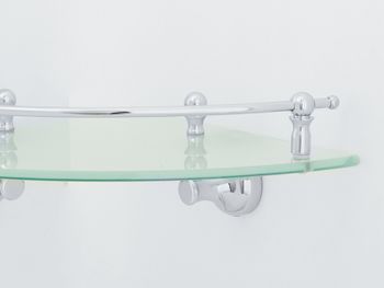 Стеклянная полка Veragio Gialetta VR.GIL-6417.CR угловая Хром — фото 2, Полки для ванной и душа