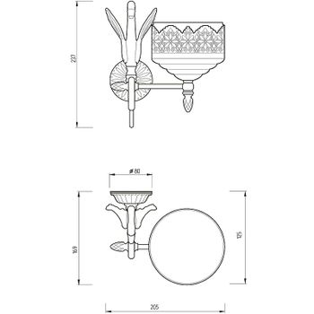 Мыльница Migliore Luxor 26164 Золото — фото 3, Мыльницы