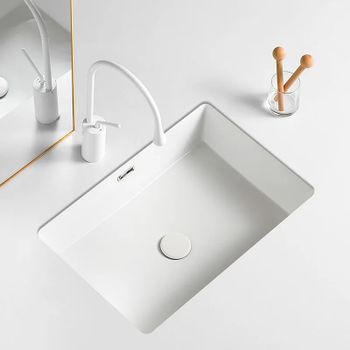 Раковина Orange 60 B02-600W Белая глянцевая — фото 5, Раковины встраиваемые снизу