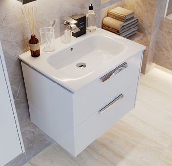 Тумба под раковину Roca Lago 60 857295806 подвесная Белый глянец — фото 2, Тумбы под раковину