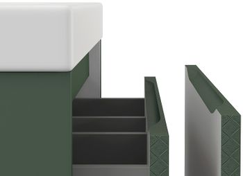 Тумба под раковину Cersanit Grande 80 64303 подвесная Зеленая — фото 8, Тумбы под раковину