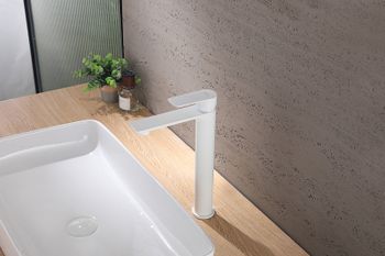 Смеситель для раковины Abber Weiss Insel AF8011FW Белый матовый — фото 2, Смесители для раковины