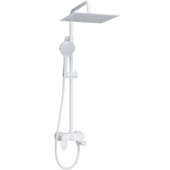 Душевая система WasserKRAFT A185.254.155.WM Белая матовая — фото 5, Душевые стойки