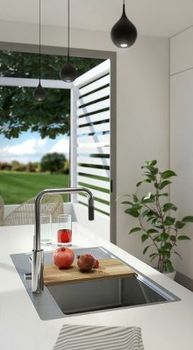 Кухонная мойка Alveus Pure 50L KMB-90 860x525 1103652 Брашированная сталь — фото 6, Кухонные мойки