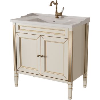 Тумба под раковину Caprigo Albion Promo 80 33312-В002 Бежевая матовая — фото 1, Тумбы под раковину