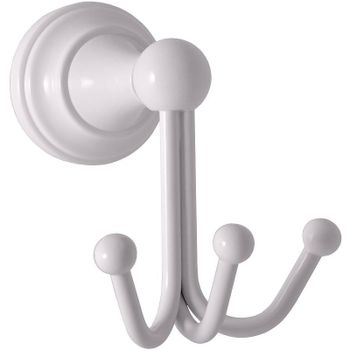 Тройной крючок Rav Slezak Morava MKA0105B Белый матовый — фото 1, Крючки для полотенец