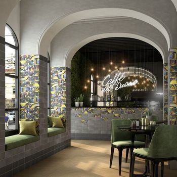 Керамическая плитка Kerama Marazzi Граффити серый 19066 настенная 9,9х20 см — фото 2, Керамическая плитка