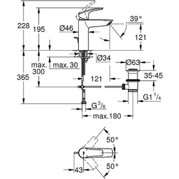 Товар: Смеситель для раковины Grohe Eurosmart 23322003 Хром - фото 5 Смеситель для раковины Grohe Eurosmart 23322003 Хром — фото 5, Смесители для раковины