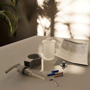 Дозатор для жидкого мыла Altasan Лотос ЛТ80БМ Белый матовый — фото 3, Дозаторы