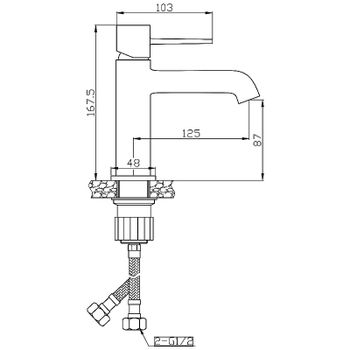Смеситель для раковины Orange Karl M05-021w Белый — фото 7, Смесители для раковины