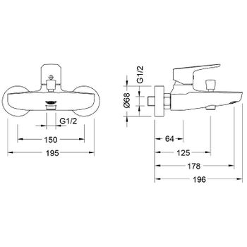 Комплект смесителей Aquatek Бетта AQ1130CR Хром — фото 13, Готовые комплекты для ванной комнаты