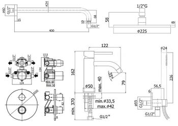 Комплект смесителей Paffoni Light KITLIQ018CR071 Хром — фото 8, Готовые комплекты для ванной комнаты