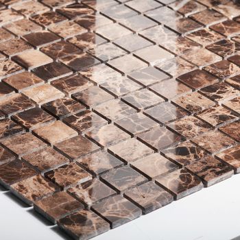 Керамическая мозаика StarMosaic Wild Stone Dark Emperador Polished JMST023 30,5x30,5 см — фото 3, Мозаика