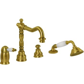 Смеситель на борт ванны Migliore Oxford 19165 Золото — фото 1, Смесители на борт ванны