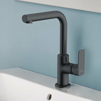 Смеситель для раковины Kludi Pure Style 400243975 Черный матовый — фото 2, Смесители для раковины