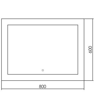 Зеркало Abber See 80 AG6107S-0.8 с подсветкой с сенсорным выключателем и диммером — фото 3, Зеркала в ванную комнату