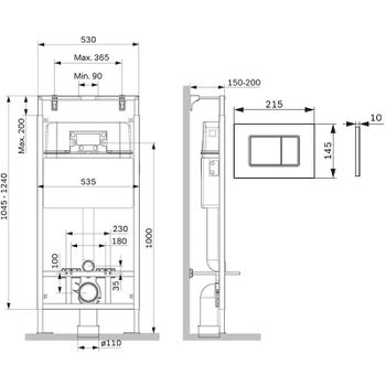 Инсталляция AM.PM MasterFit I012710.0251 для унитаза с клавишей смыва Хром глянцевый — фото 5, Инсталляции для унитазов