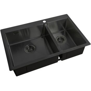 Кухонная мойка ZorG Light Grafit ZL R 780-2-510-L GRAFIT Графит — фото 1, Кухонные мойки