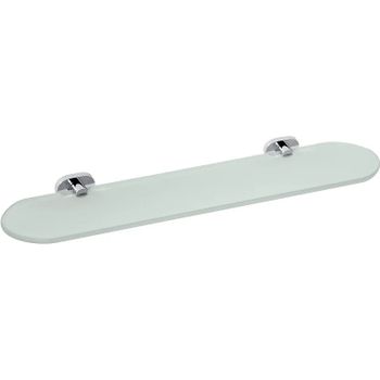 Стеклянная полка Bemeta Oval 118402031 Хром — фото 1, Полки для ванной и душа