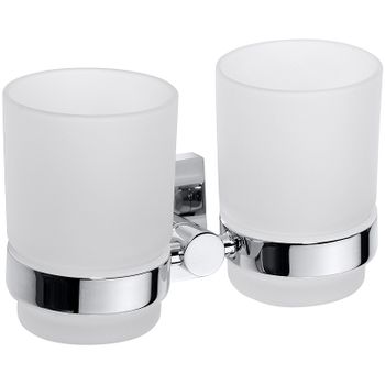 Стакан для зубных щеток Bemeta Beta 132110022 двойной Хром — фото 1, Стаканы для зубных щеток