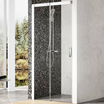 Душевая дверь Ravak Matrix MSD2-120 L 0WLG0100Z1 профиль Белый стекло Transparent — фото 1, Раздвижные душевые двери