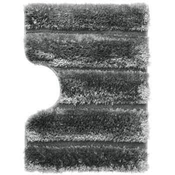 Коврик для ванной комнаты Fixsen Lush FX-9001U 50х40 Серый — фото 1, Коврики для ванной комнаты