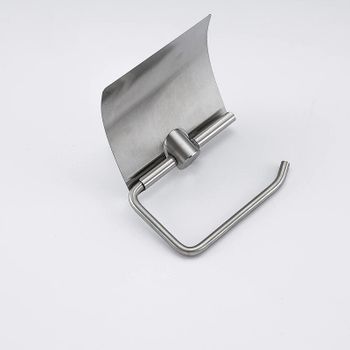 Держатель туалетной бумаги Frap F301 F30103 с крышкой Сатин — фото 3, Держатели туалетной бумаги