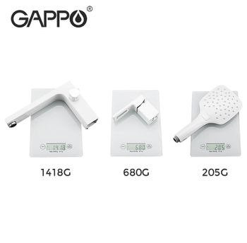 Смеситель на борт ванны Gappo G17-8 G1117-8 Белый Хром — фото 7, Смесители на борт ванны