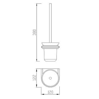 Ершик для унитаза Abber Nord AA1532B Черный матовый — фото 3, Ершики для унитаза