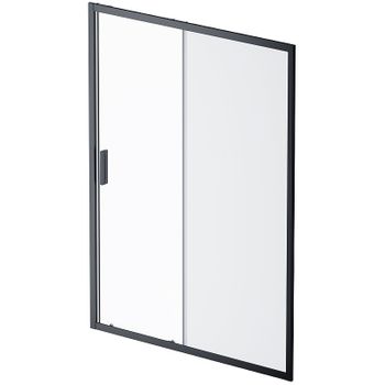 Душевая дверь AM.PM Gem 150 W90G-150-1-195BM профиль Черный матовый стекло матовое-прозрачное — фото 1, Раздвижные душевые двери