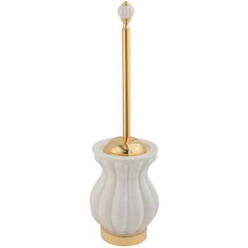 Ершик для унитаза Migliore Olivia 17455 Золото Белый — фото 1, Ершики для унитаза
