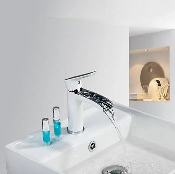 Смеситель для раковины Gappo G48 G1048-8 Белый Хром — фото 2, Смесители для раковины