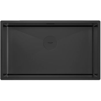 Кухонная мойка Paulmark Next 74 Uni PM217444-MBN Черная матовая — фото 1, Кухонные мойки