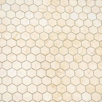 Мозаика Caramelle mosaic Pietrine Hexagonal Botticino MAT hex 28,5x30,5 см — фото 2, Мозаика