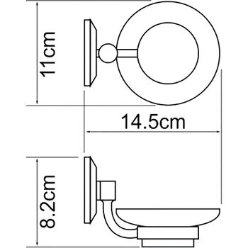 Мыльница WasserKRAFT Rhein K-6229CO Хром — фото 3, Мыльницы