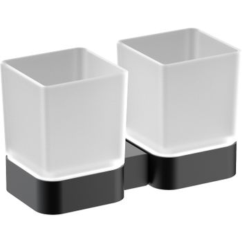 Стакан для зубных щеток Timo Selene 14034/03 двойной Черный матовый — фото 1, Стаканы для зубных щеток