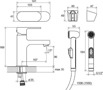 Товар: Смеситель для раковины Ravak Chrome CR 012.00 X070092 с гигиеническим душем Хром - фото 3 Смеситель для раковины Ravak Chrome CR 012.00 X070092 с гигиеническим душем Хром — фото 3, Смесители для раковины