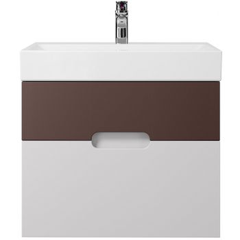 Тумба под раковину Creto Malibu 60 7-1077CS подвесная Chocolate Soft — фото 1, Тумбы под раковину