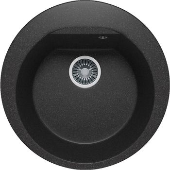 Кухонная мойка Polygran Atol-520 №16 627444 Черная — фото 1, Кухонные мойки