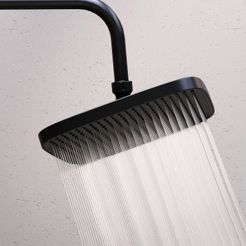 Душевая система Damixa Gala 953800300 с термостатом Черная матовая — фото 5, Душевые стойки