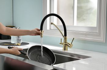 Смеситель для кухни Paulmark Siegen Si213111-G Золото — фото 5, Смесители для кухни