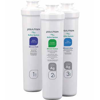 Комплект сменных картриджей Paulmark Mineral PM-220003 трехступенчатый — фото 1, Фильтры для воды
