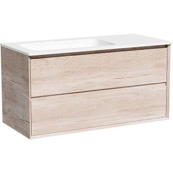 Тумба под раковину Sancos Marmi 2.0 100 L MR2.0100LEG подвесная Дуб галифакс натуральный — фото 1, Тумбы под раковину