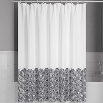 Штора для ванны Iddis Base 180х200 BW01P18i11 Белая Серая — фото 1, Шторы для ванной