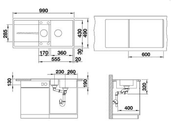 Кухонная мойка Blanco Metra 6 S-F 519116 Жасмин — фото 2, Кухонные мойки