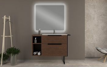 Тумба под раковину Cezares Urban 60 55155 подвесная Frassino scuro без ножки и боковой полки — фото 3, Тумбы под раковину