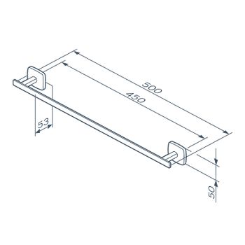 Полотенцедержатель AM.PM Gem A90346422 Черный — фото 6, Полотенцедержатели