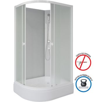 Душевая кабина Niagara Promo 90x70 R P90/70/26R/MT/BK без гидромассажа — фото 3, Душевые кабины